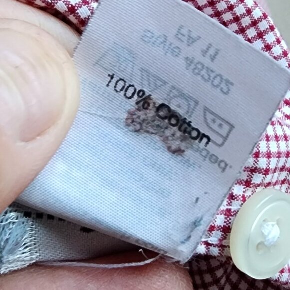 J.Crew Red/White Micro-Checked Casual Button Down Shirt Size Large - Picture 10 of 15